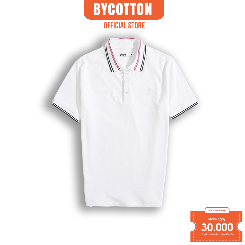 Áo Polo Nam Cao Cấp Có Cổ BY COTTON TRẮNG BO TỔ ONG Nam Tính, Thanh Lịch, Sang Trọng, Trẻ Trung
