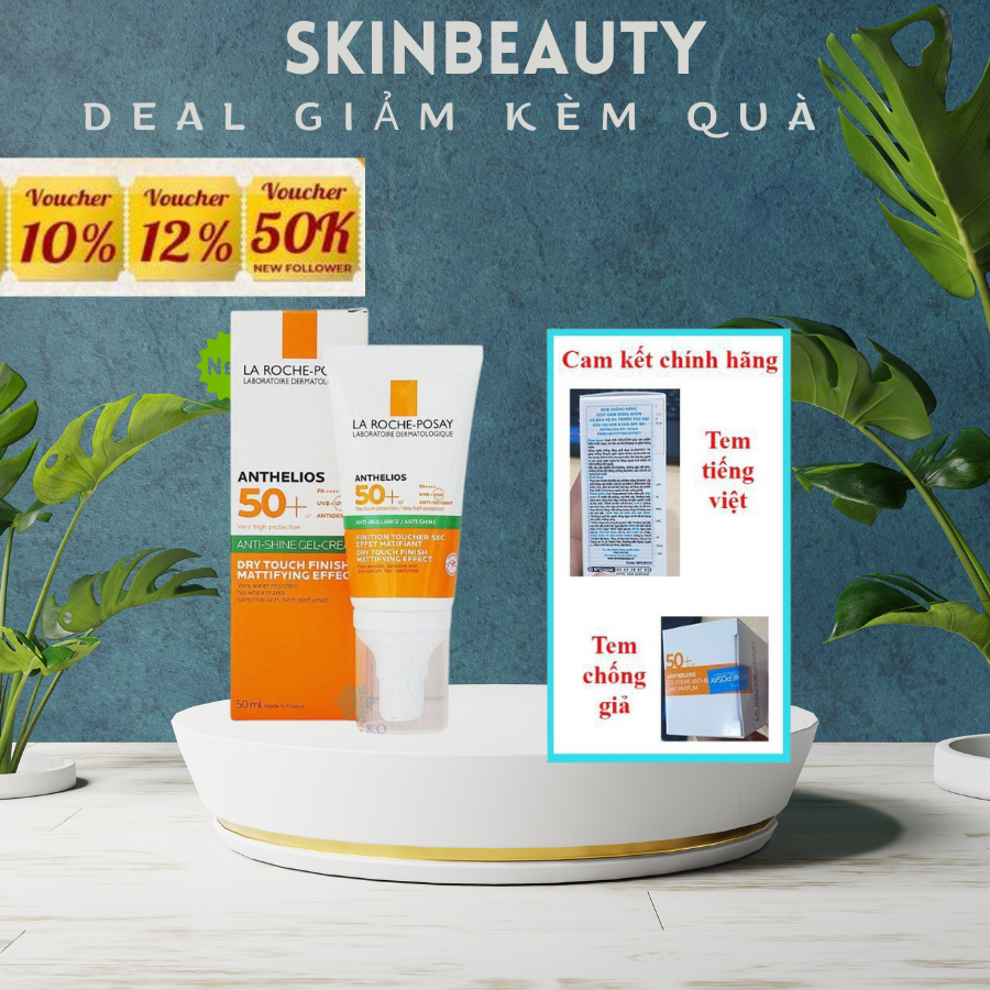 Kem Chống Nắng Cho Da Dầu Mụn, Giúp Kiểm Soát Bóng Nhờn La Roche-Posay Anthelios XL Dry Touch SPF 50+ UVB & UV