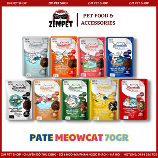 Pate Meowcat đủ vị siêu hấp dẫn cho mèo gói 70gr - Zimpet