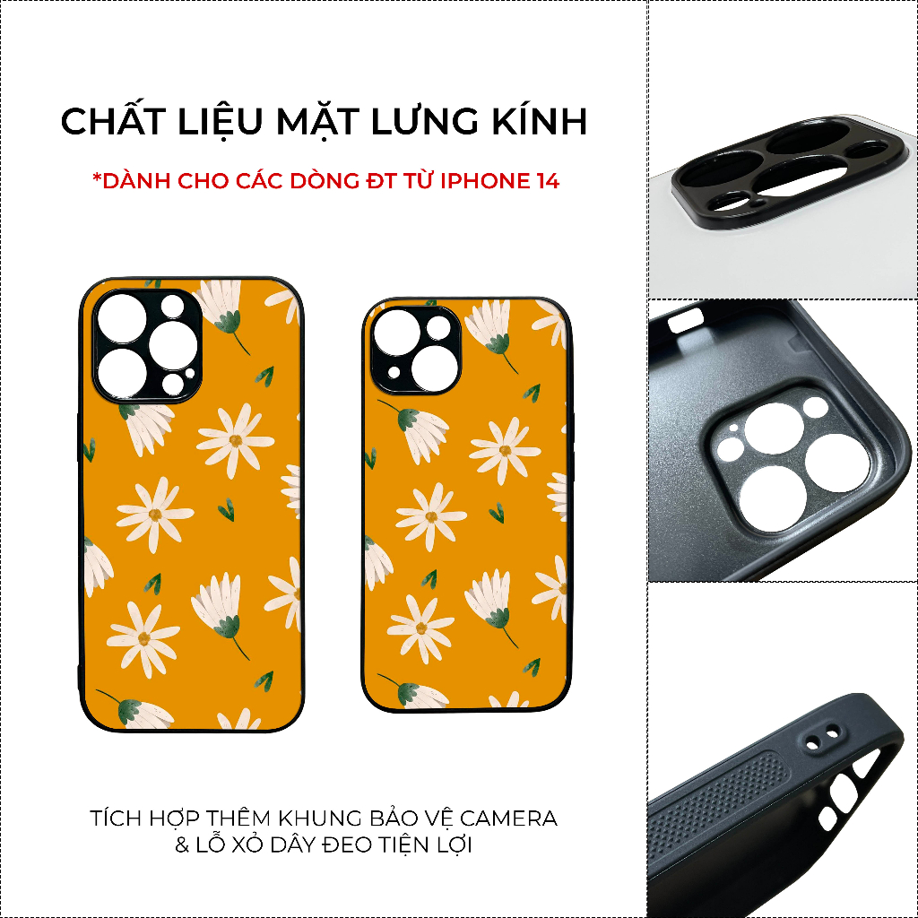 Ốp lưng Unique Case dành cho iPhone hoạ tiết hoa lá PNF026