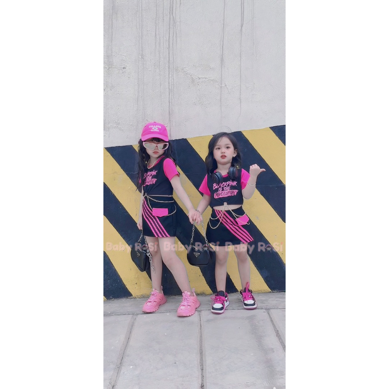 Sét black pink cho bé gái
