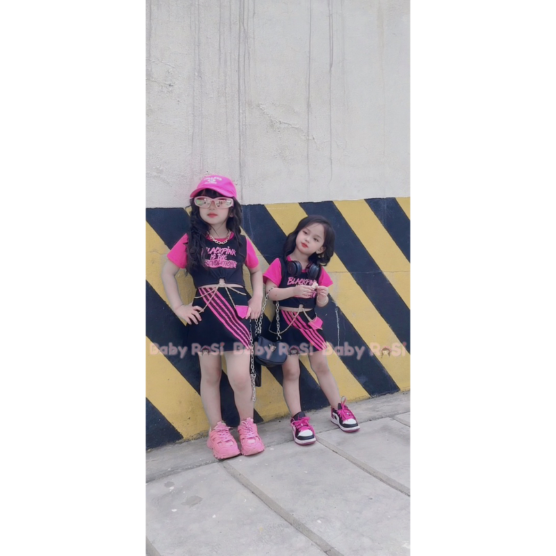 Sét black pink cho bé gái