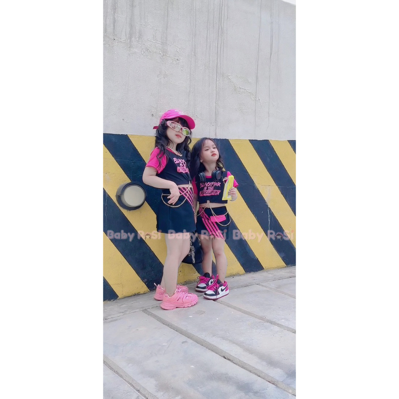 Sét black pink cho bé gái