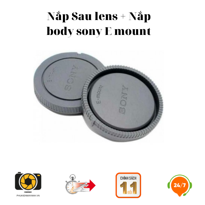 Bộ Nắp Body Và Cap Đuôi Lens Sony ngàm E