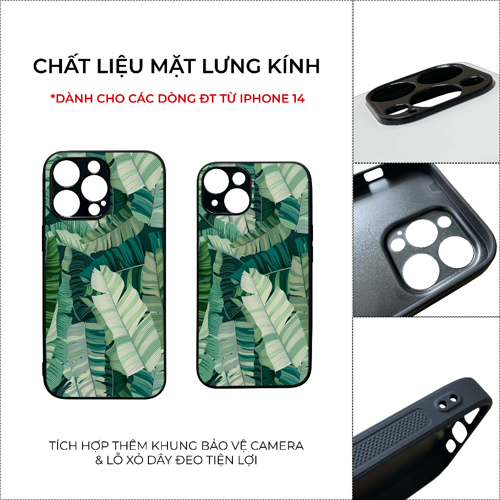 Ốp lưng Unique Case dành cho iPhone hoạ tiết hoa lá PNF041