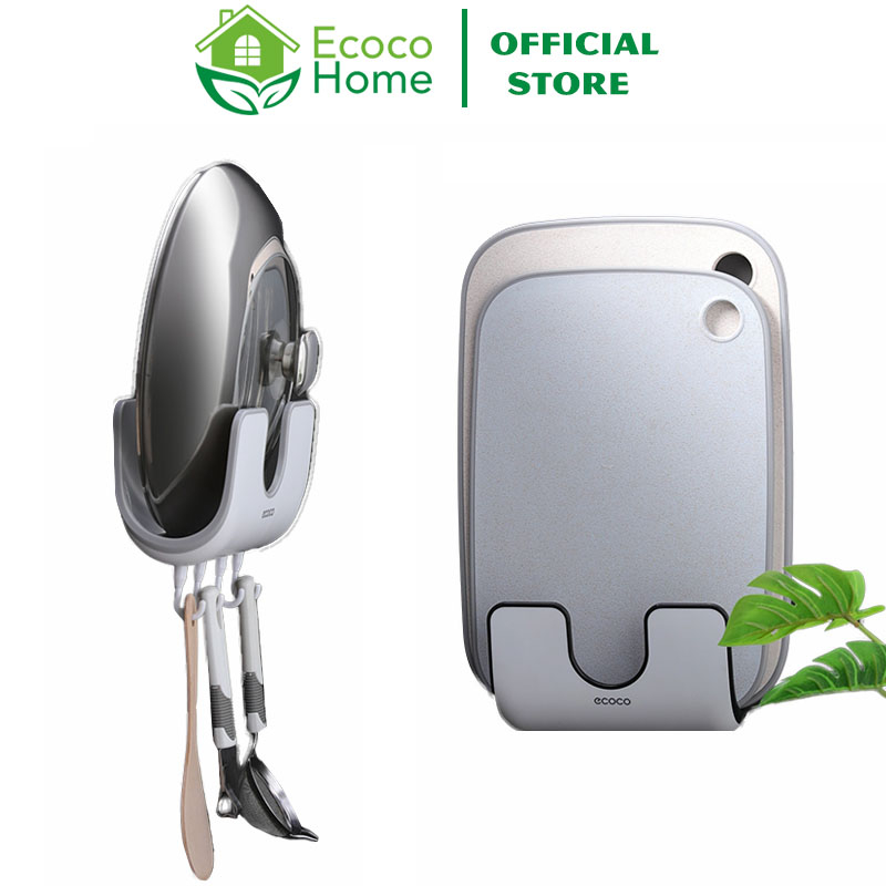 Kệ Để Đồ ECOCO, Kệ Để Vung Thớt Có Móc Treo Đồ Tiện Lợi