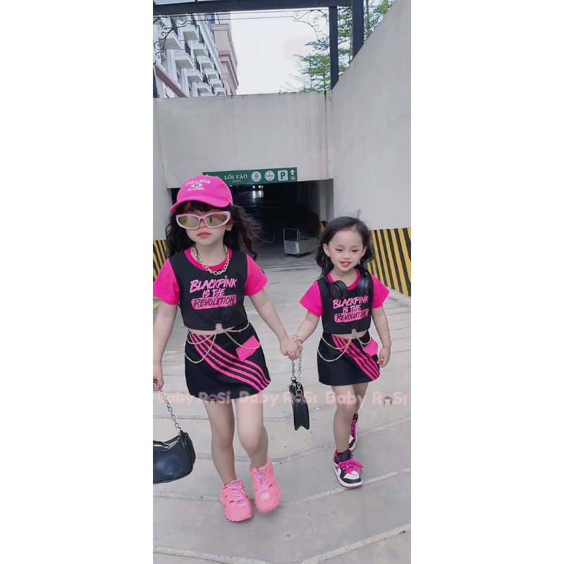 Sét black pink cho bé gái