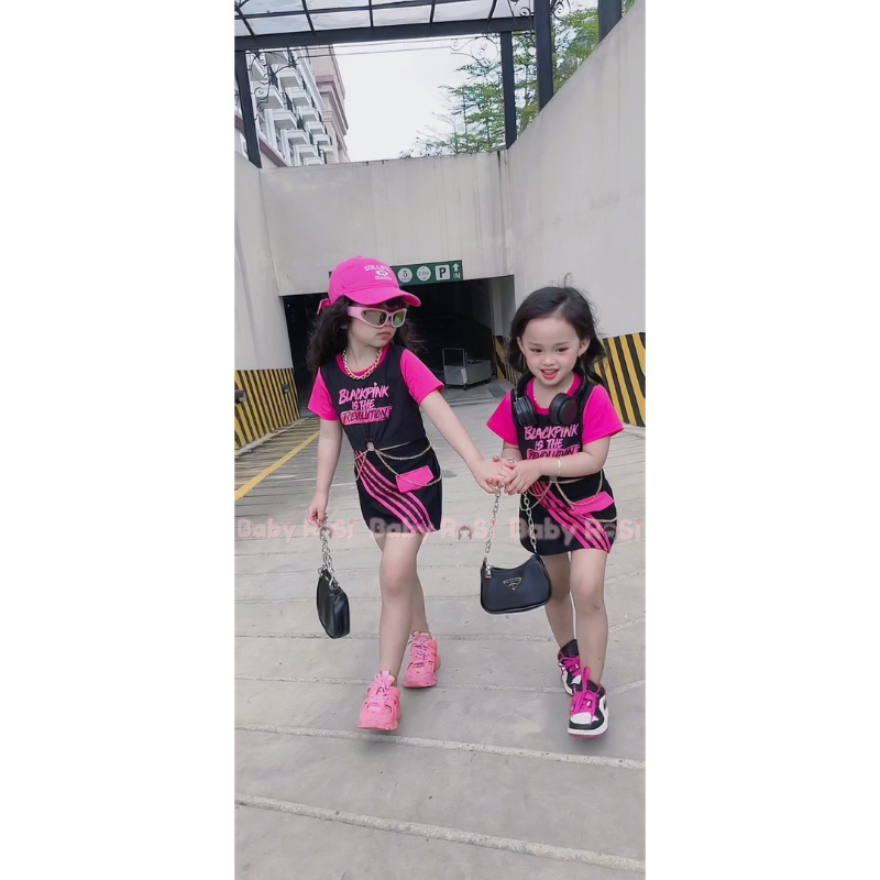 Sét black pink cho bé gái