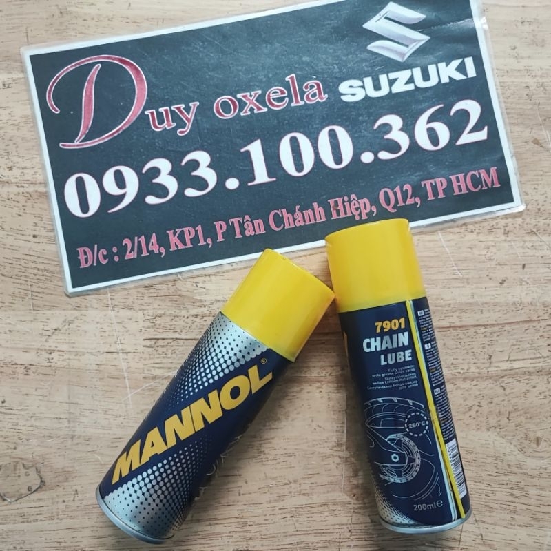 Dưỡng sên MANNOL - Dạng mỡ bò xịt - Chính Hãng ĐỨC