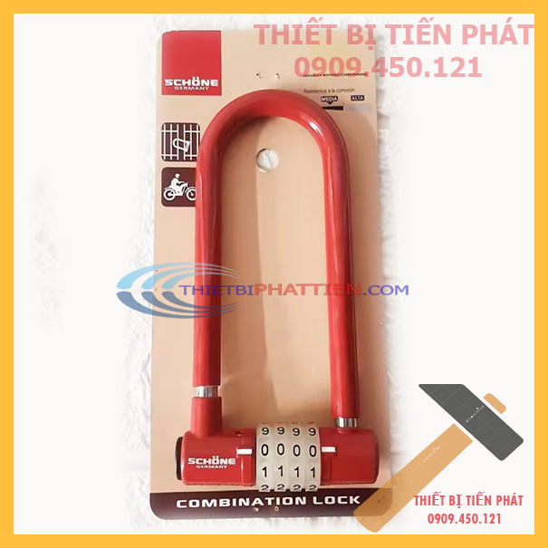Ổ Khóa Số Chọn SCHONE GREMANY Dạ Quang SC-803 Càng Dài 140mm Tháo Rời Được, Đổi Mật Khẩu Tùy Ý