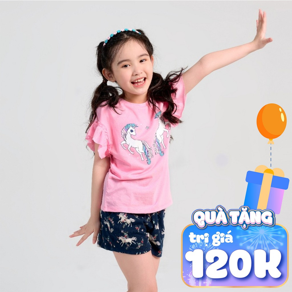 Đồ Bộ Quần Áo Cho Bé Gái Bigfox Miss Meow Size Đại Mùa Hè, Bộ Cộc Cho Bé Chất Cotton In Ngựa Hồng Cỡ 3-11 Tuổi 30kg 40kg