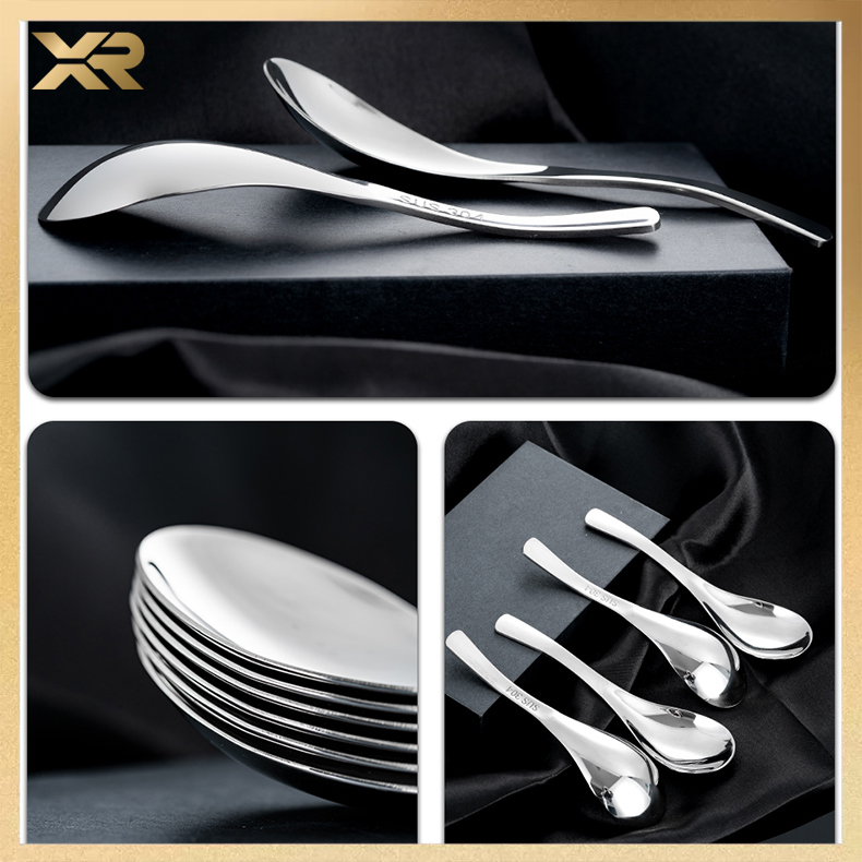 Thìa muỗng súp nhập khẩu inox 304 cao cấp, sang trọng THÌA Stainless Steel Cong 3 Size Cao Cấp Inox Không ăn mòn XR TS