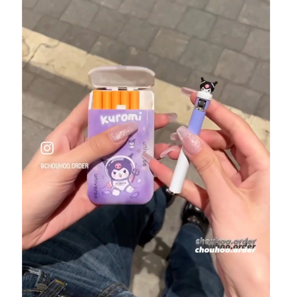- (SẴN CÂY HỒNG) Dụng cụ mồi bếp, nến + Hộp xinh kuromi