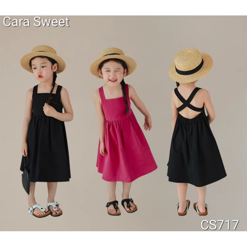 HTK- Váy 2 dây chéo Cara Sweet size 18/24m-10/11y