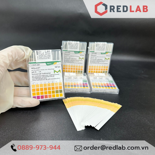 Merck - đức giấy test ph thang đo 1 - 14 với độ chính xác cao, hộp 100 que, code 1.09535.0001