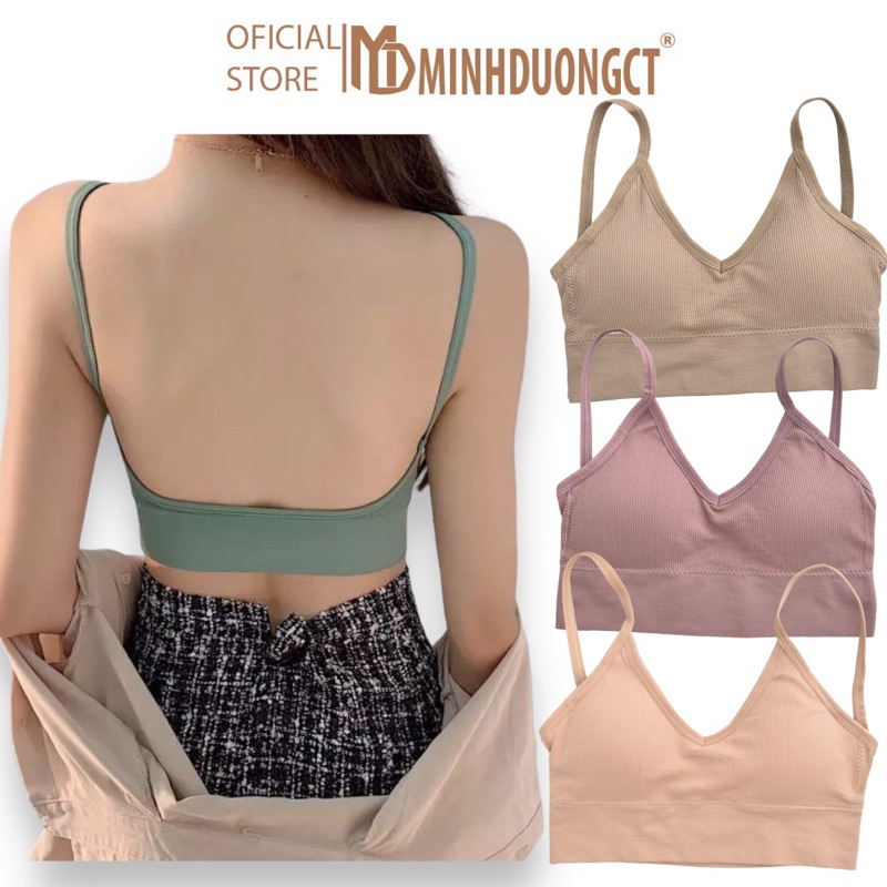 Áo bra len tăm hở lưng dáng U AL30
