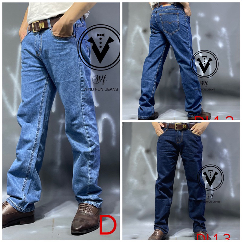 Quần Jean Nam TRUNG NIÊN ỐNG SUÔNG Cotton không co giãn Cao Cấp LV501