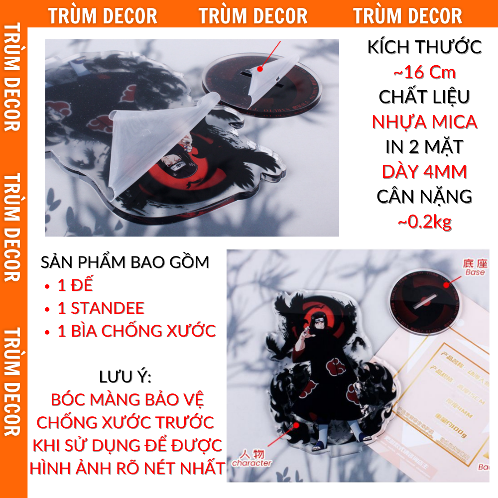 Standee Mô hình Tổng hợp nhân vật Hệ Lôi  Genshin Impact -  Mô hình Nhựa Mica trong suốt Trùm FIgure Decor Anime Manga