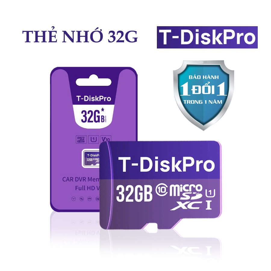 Thẻ nhớ 32G dành cho  camera hành trình ô tô T-DiskPro