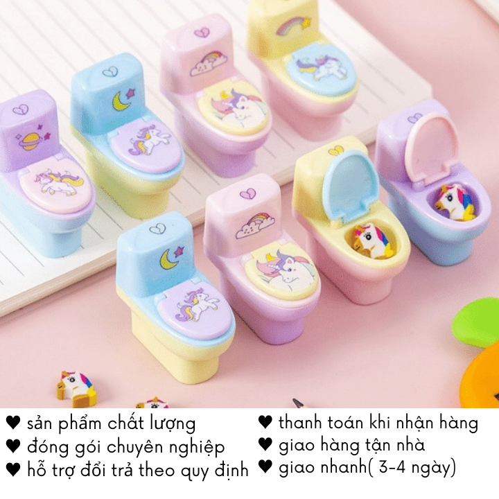 Gọt Bút Chì Cute Hình Bồn Cầu Đồ Dùng Học Tập Văn Phòng Phẩm Dễ Thương Bò Sữa VPK10