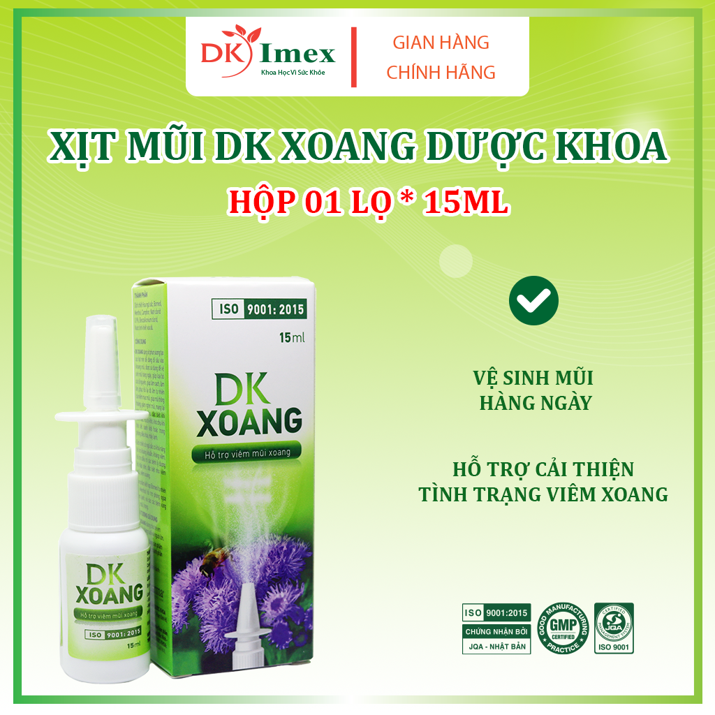 Xịt mũi Dk Xoang dược khoa lọ 15ml