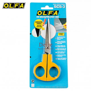 Kéo cắt đa năng Nhật OLFA SCS-3 (thép không gỉ, lưỡi răng cưa)