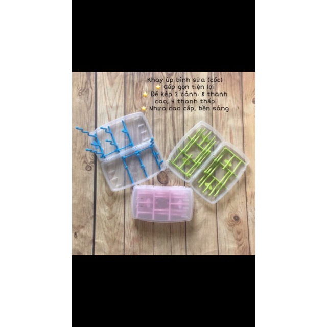 Khay úp, giá úp bình sữa và núm ty tiện lợi cho mẹ và bé