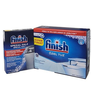 Muối làm mềm nước và bảo vệ máy rửa chén FInish Spezial 3kg - Đức + Tặng que thử nước cứng