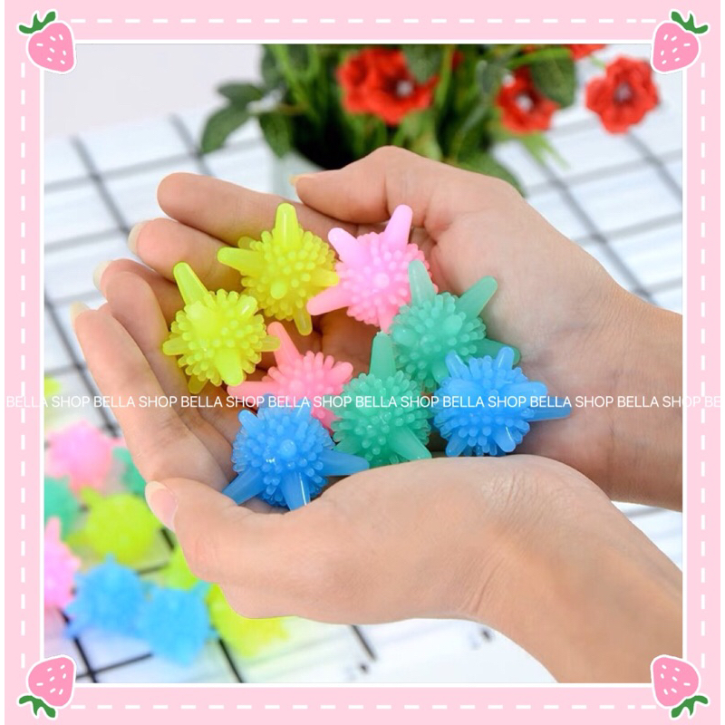 Banh Bóng Gai Nhựa Sinh Học Hỗ Trợ Giặt Giũ - Quả Cầu Gai Loại Bỏ Vết Bẩn - Chống Nhăn Bảo Vệ Quần Áo [ Giao Ngẫu Nhiên]