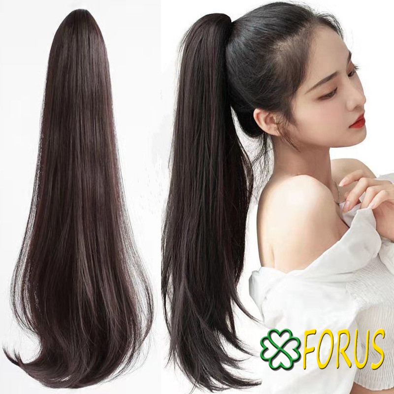Tóc giả Ngoạm cụp lơi 55cm NG55 ❤️FREESHIP❤️ ngoạm cụp tóc giả, tóc kẹp ngoạm Sỉ 55k