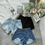 Quần short jean nữ rách 1073 - lưng cao trên rốn - không giãn - hot trend mùa hè