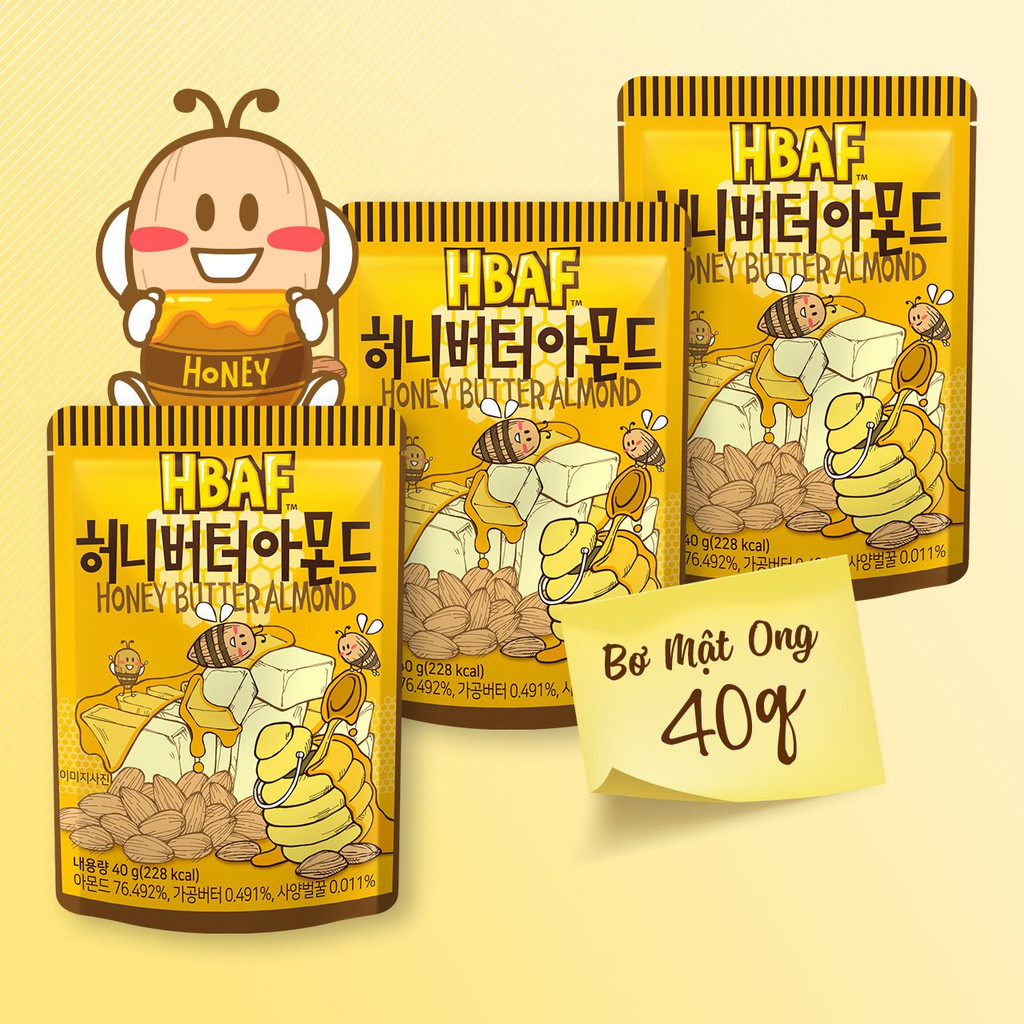 Hạt Hạnh Nhân Tẩm Vị HBAF Hàn Quốc