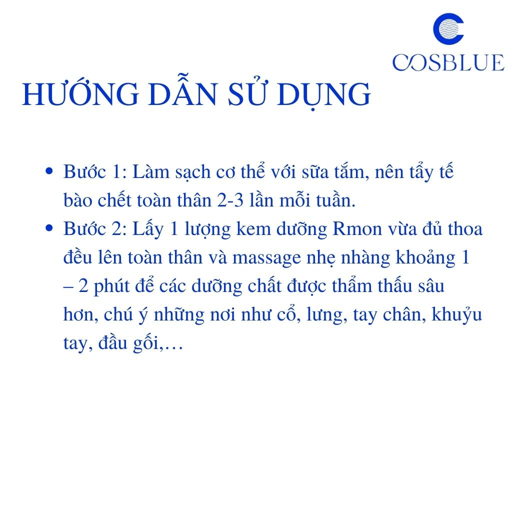 Kem Dưỡng Trắng Da Body Rmon 200ml Hàn Quốc dưỡng da toàn thân làm da sáng đều màu trắng hồng tự nhiên chính hãng