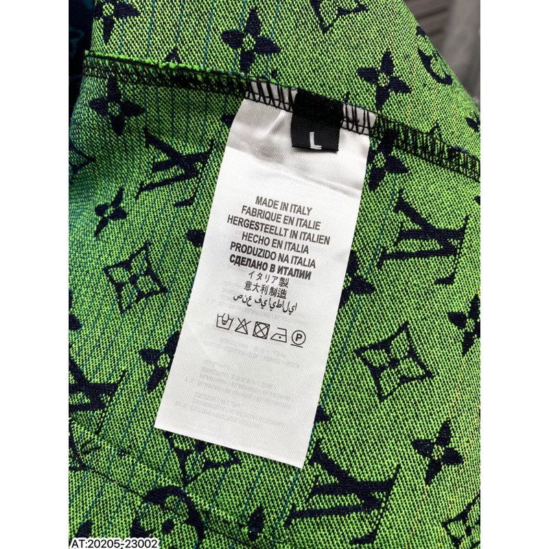 Áo sơ mi nam LV tay ngắn hoạ tiết vân loang hàng like au form chuẩn