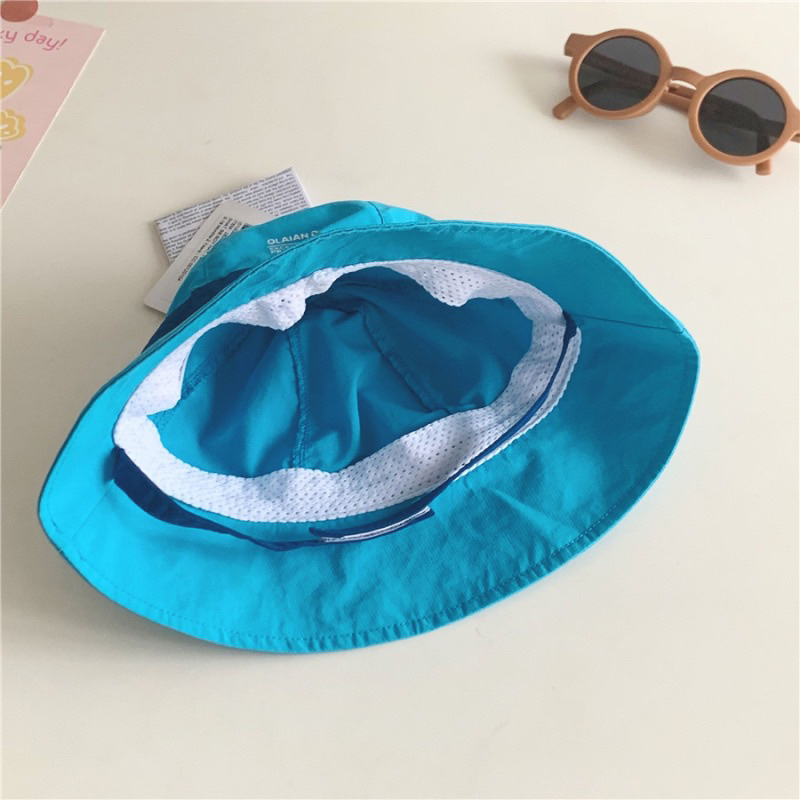 Mũ vành có quai Decathlon UPF50 chống tia cực tím 98% bảo vệ bé vải thoáng mát nhanh khô