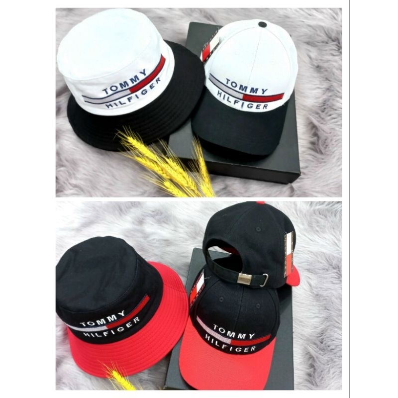 Combo Nón lưỡi trai Mũ bucket thêu chữ TOMMY thời trang nam nữ
