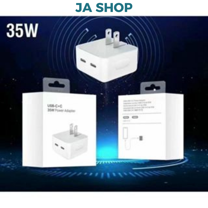 Bộ Sạc Nhanh 35W USB-C Cho Điện Thoại Từ 8_plus Đến 14_promax, Củ Sạc Nhanh 35W Chất Lượng Cao (JA Shop)