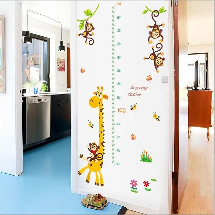 Decal Dán Tường Đo Chiều Cao Cho Bé - Họa Tiết Rời - Dễ Bóc - Dễ Dán - Chất Liệu Cao Cấp (Mẫu Ngẫu Nhiên)