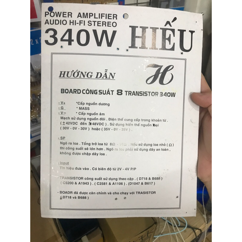 Bo công suất amply 8sò 2 vế các loại