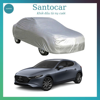 Bạt phủ xe ô tô Mazda 3, bạt trùm xe Mazda 3 , bạt che nắng xe ô tô vải dù - Santocar