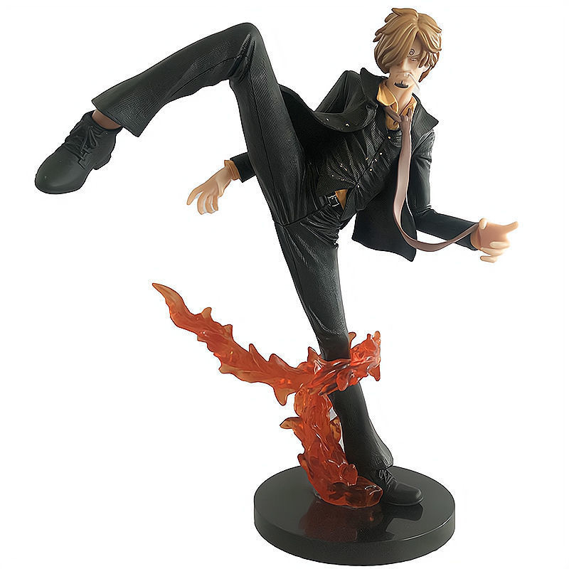 Mô hình Figure VinSmoke Sanji chân lửa chiến đấu cao 25cm, có hộp màu, có bản LED - Mô hình One Piece