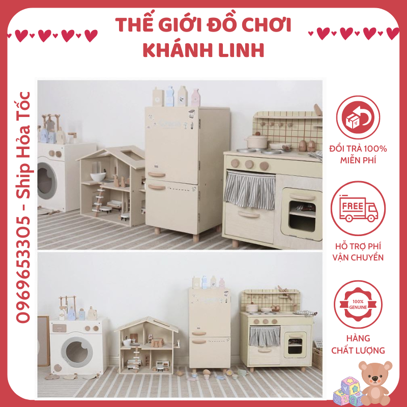 Đồ chơi bếp tủ lạnh, quầy hàng, máy giặt Zarahome phong cách Hàn Quốc