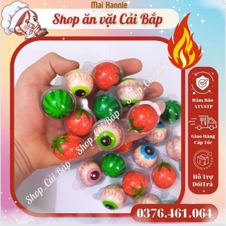 Kẹo dẻo có nhân viên nhỏ 10g hình con mắt/trái banh/dưa hấu/dâu/vịt