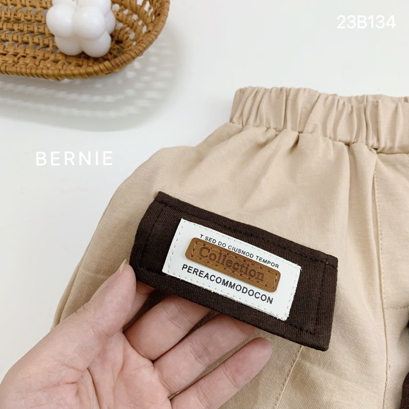 Bộ 3 lỗ phối màu vintage Bernie cho bé trai bé gái. bộ sát nách bernie