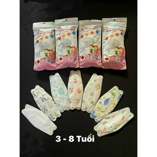 Khẩu trang 4d kf94 tuấn huy trẻ em bịch 10 cái