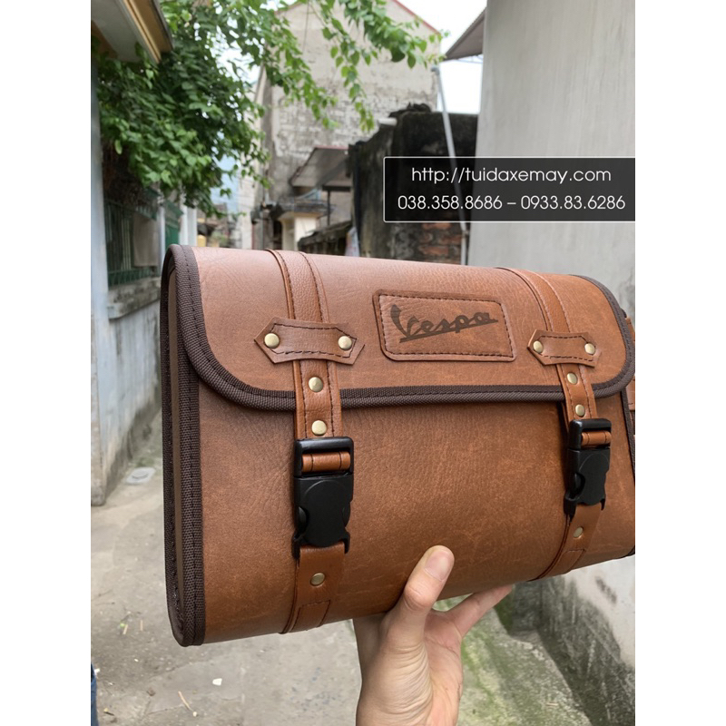 Túi da xe vespa vừa A4