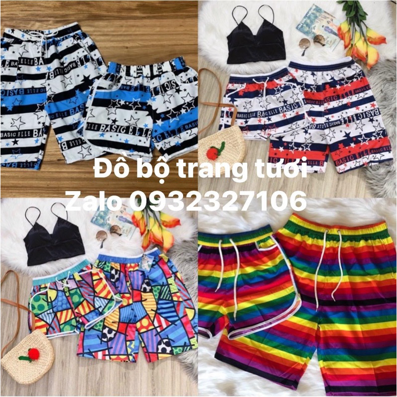 QUẦN CẶP NAM NỮ ĐI BIỂN, QUẦN NHÓM GIÁ RẺ VẢI KATE THÁI