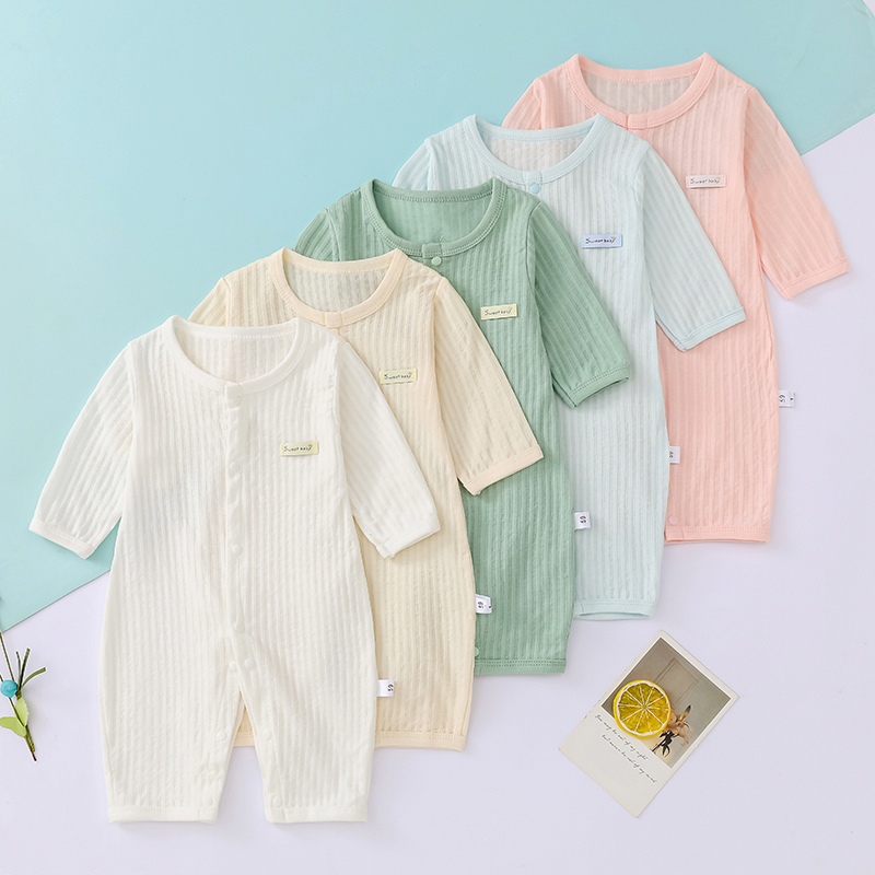 Body liền thân dài tay hè thu cotton cho bé trai và bé gái sơ sinh từ 3-14kg, hàng đẹp xuất Hàn - BD63