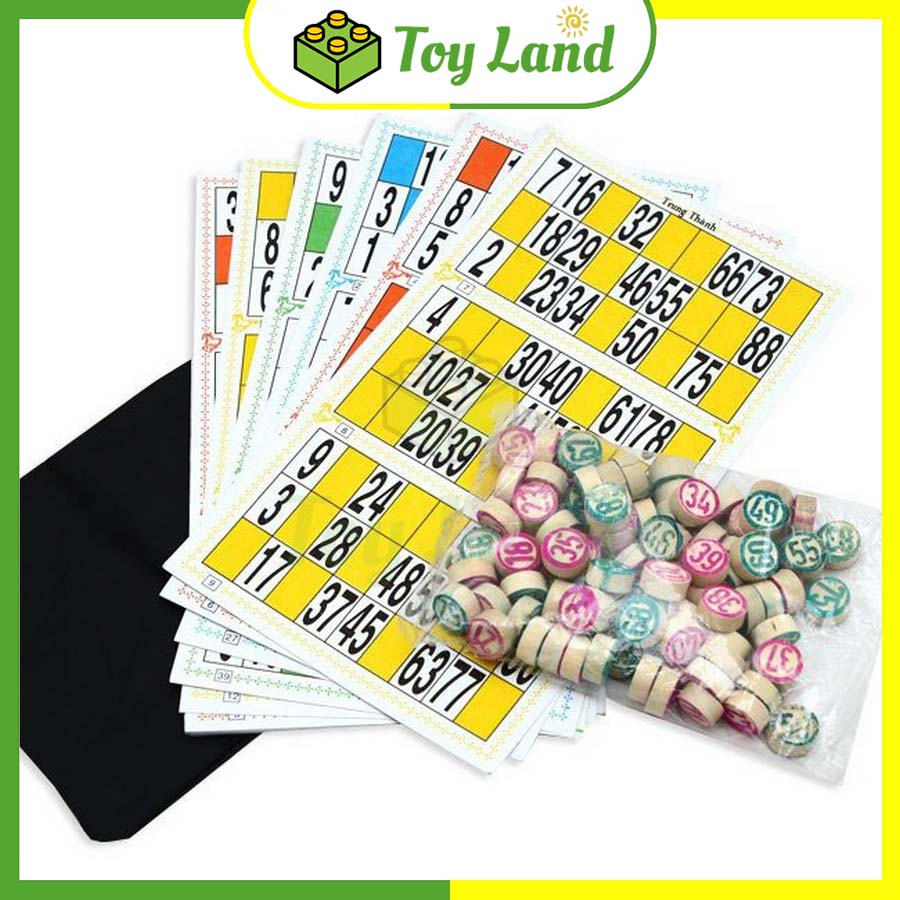 Bộ Cờ Lô Tô 90 Số Cao Cấp Bingo Đồ Chơi Giải Trí Xả Stress Trò Chơi Tuổi Thơ Trẻ Em