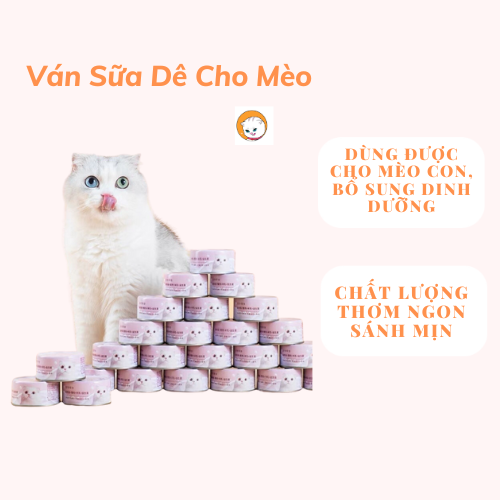 Váng sữa dê cho mèo cung cấp dinh dưỡng làm mượt lông vị siêu ngon